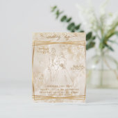 結婚式のカードの招待状 ポストカード (スタンド正面)