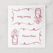 結婚式のカード名お洒落手描き プレイスカード (外部開封)