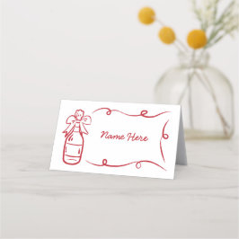 結婚式のカード名お洒落手描き プレイスカード