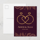結婚式のカード インビテーションポストカード (正面/裏面)