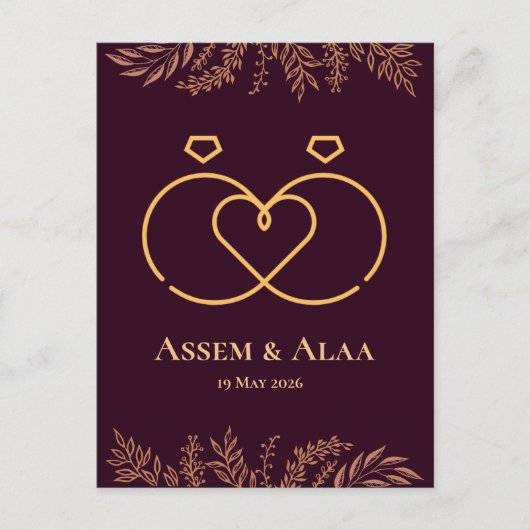結婚式のカード インビテーションポストカード (正面)