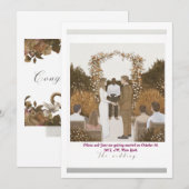 結婚式のカード セーブザデート (正面/裏面)