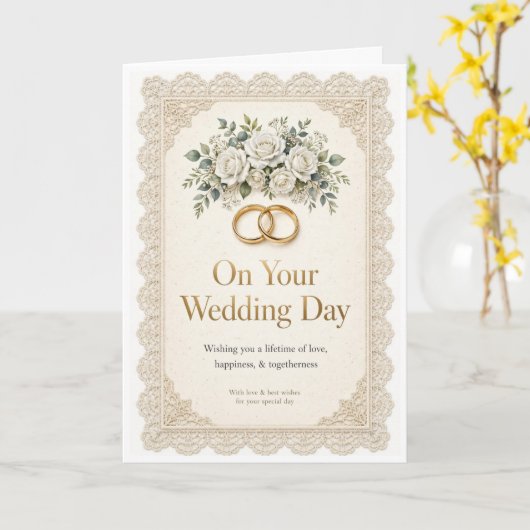 結婚式のカード　メッセージカード カード (黄色い花)