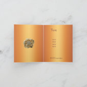 結婚式のカード 保存 日付 ゴールド ダイヤモンド ゴールド 宝石 招待状 (内部)