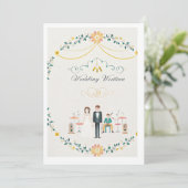 結婚式のカード 招待状 (スタンド正面)