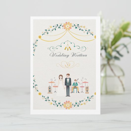 結婚式のカード 招待状 (スタンド正面)