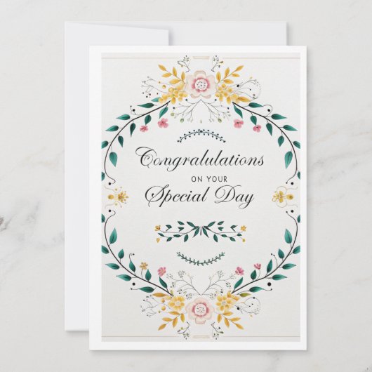 結婚式のカード 招待状 (裏面)