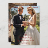 結婚式のカード 招待状 (正面/裏面)