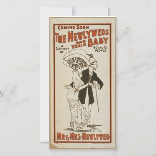 結婚式のカード 新婚夫婦 案内状 (正面)