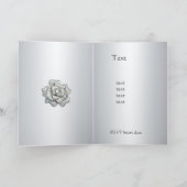 結婚式のカード Save the Date シルバーグレー 招待状 (内部)