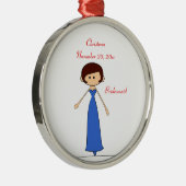 結婚式のキャラクターの新婦付添人のオーナメント(C2) メタルオーナメント (右)