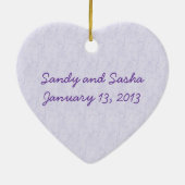 結婚式のキリン セラミックオーナメント (裏面)