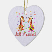 結婚式のキリン セラミックオーナメント (左)