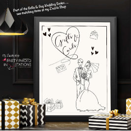 結婚式のギフトとカードのサイン ポスター