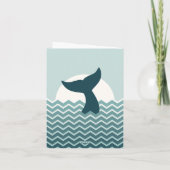 結婚式のクジラの尾は感謝していしています サンキューカード (裏面)