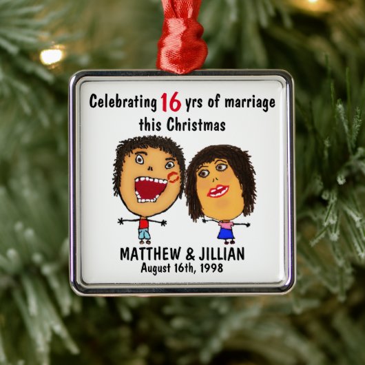 結婚式のクリスマス・キャラクター メタルオーナメント (ツリー)