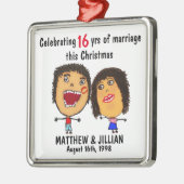 結婚式のクリスマス・キャラクター メタルオーナメント (左)