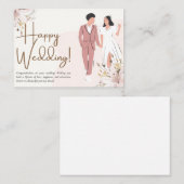 結婚式のグリーティングカード。 ノートカード (正面/裏面)