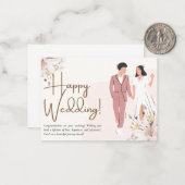 結婚式のグリーティングカード。 ノートカード (正面/裏面インサイチュ)