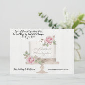 結婚式のケーキ ユーモアのある計画変更のお詫び 案内状 (スタンド正面)