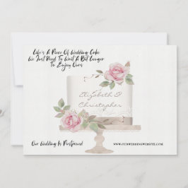 結婚式のケーキ　ユーモアの計画変更　延期しました 案内状