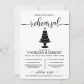 結婚式のケーキ リハーサル ディナー 招待状 (正面)