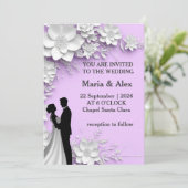 ✨結婚式のゲストのためのフローラルラブインビテーション✨ 招待状 (スタンド正面)