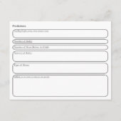 結婚式のゲストはカードに助言します エンクロージャーカード (裏面)