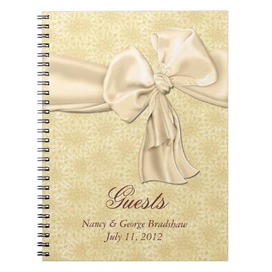 結婚式のゲストはノートに署名します ノートブック (正面)