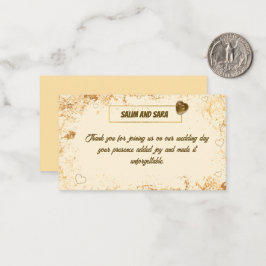 結婚式のゲストへのエレガントな御礼カード ノートカード