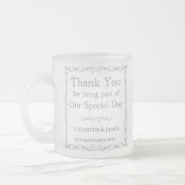 結婚式のゲストへのギフト フロストグラスマグカップ