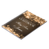 結婚式のゲストブックきらめくなライト金ゴールド ノートブック (左側)