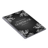 結婚式のゲストブックのヴィンテージは黒2渦巻きます ノートブック (右側)