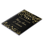 結婚式のゲストブックの金ゴールドホイルの紙吹雪 ノートブック (左側)