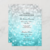結婚式のゲスト情報ビーチのグラデーションなライト エンクロージャーカード (正面/裏面)