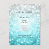結婚式のゲスト情報ビーチのグラデーションなライト エンクロージャーカード (裏面)