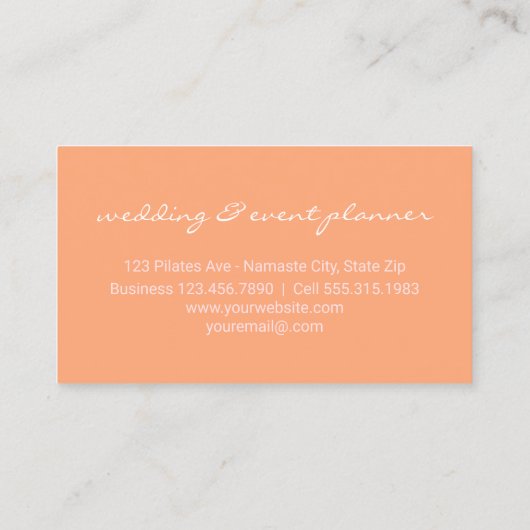 結婚式のコンサルタント|の上品の花の金ゴールドのグリッター 名刺 (裏面)