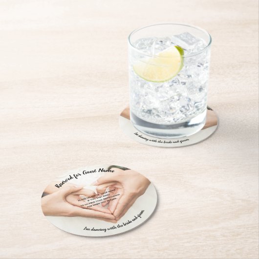 結婚式のコースター-私の飲み物を取らないで下さい ラウンドペーパーコースター (インサイチュ)