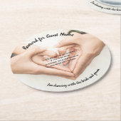 結婚式のコースター-私の飲み物を取らないで下さい ラウンドペーパーコースター (アングル)