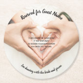 結婚式のコースター-私の飲み物を取らないで下さい ラウンドペーパーコースター (正面)