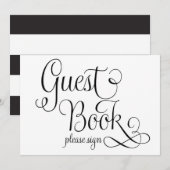 結婚式のサインをお願いします 招待状 (正面/裏面)