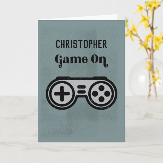 結婚式のサプライズ 花婿がゲーム好きな友人のために、最高のビデオを作る カード (黄色い花)