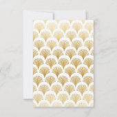 結婚式のサンキューカードの婚約のアールデコのパーティー サンキューカード (裏面)