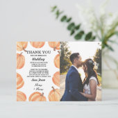 結婚式のサンキューカードの婚約のカボチャ秋 招待状 (スタンド正面)