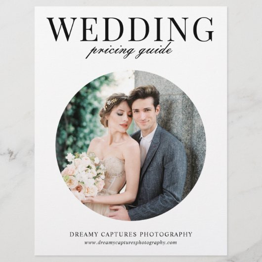 結婚式のサークルフォトプライスシート チラシ (正面)