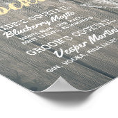 結婚式のシグネチャードリンク メニュー 看板 木製 チャンピーンボトル ポスター (角)