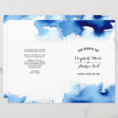 結婚式のシックな水スタイリッシュ色の青 (正面/裏面)