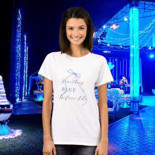 結婚式のシャワーパーティーの前に青いものを身に着ける Tシャツ