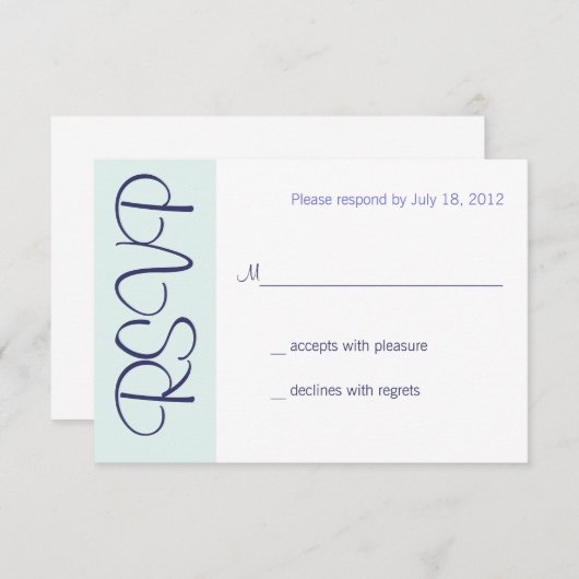 結婚式のシャンペンのトーストRSVP 出欠カード (正面/裏面)