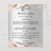 結婚式のシルバー ローズゴールド 予算 メニュー プログラム (正面)